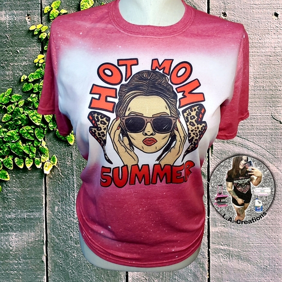 Hot Mom Summer - Bleached Tee - Picture 1 of 2